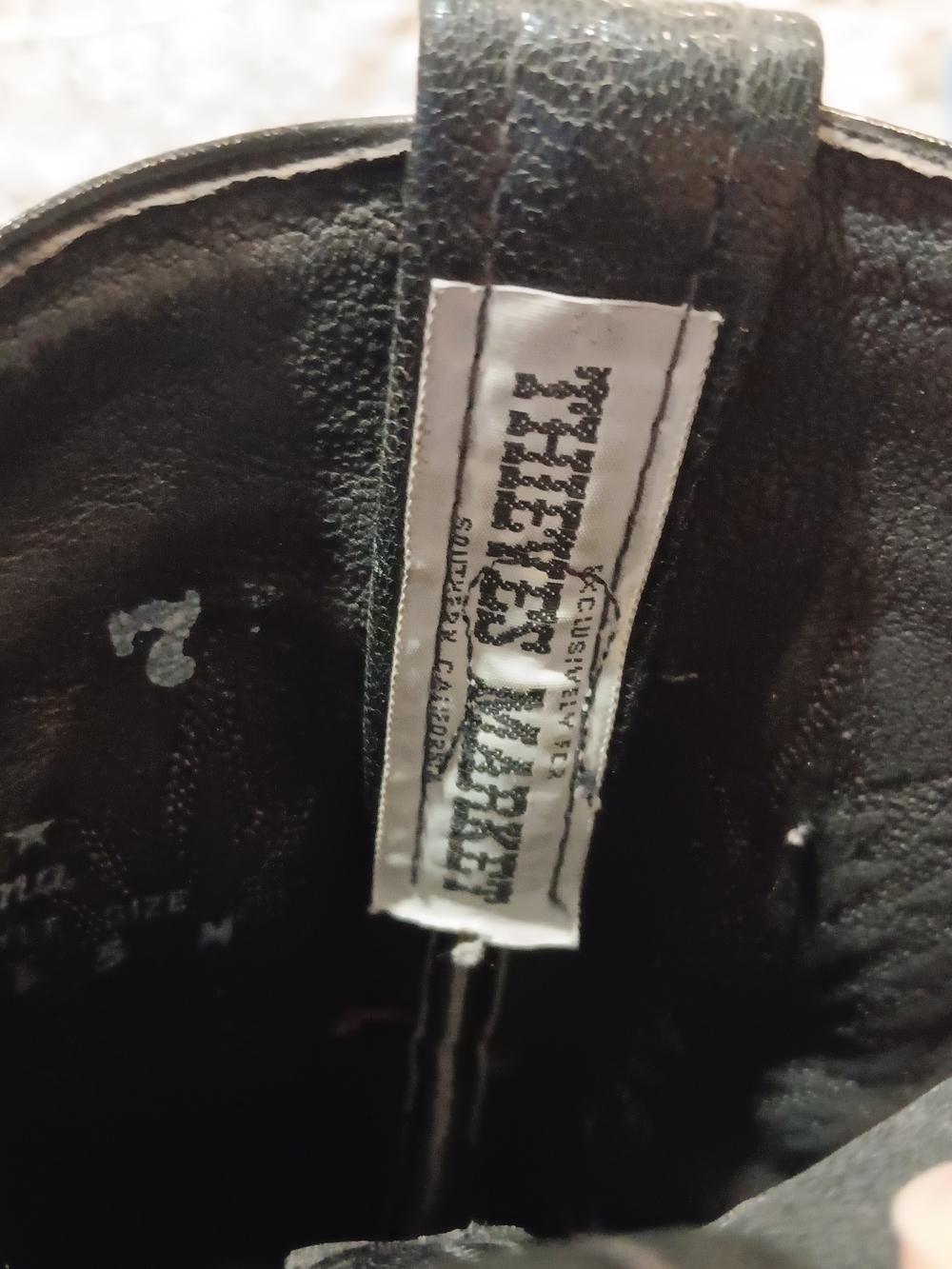 Tony Lama Black Leather Cowgirl Heeled Boots - Picture 6 of 7